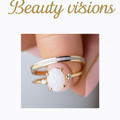 Simple Retro Round Gemstone Ring Frauen