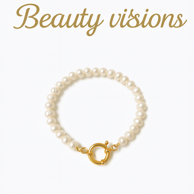 Baroque pearl bracelet made of natural freshwater pearls. 