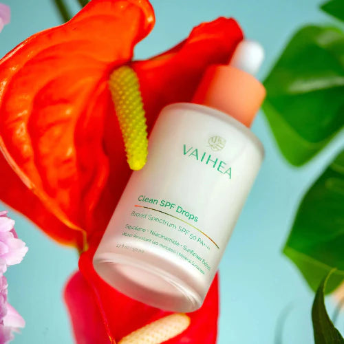 CLEAN SPF DROPS SPF 50 by Vaihea Skincare – Leichte Sonnenpflege mit Niacinamid & Squalan