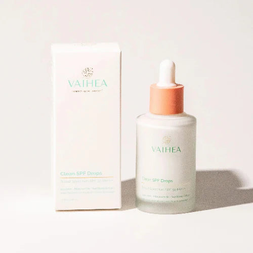 CLEAN SPF DROPS SPF 50 by Vaihea Skincare – Leichte Sonnenpflege mit Niacinamid & Squalan