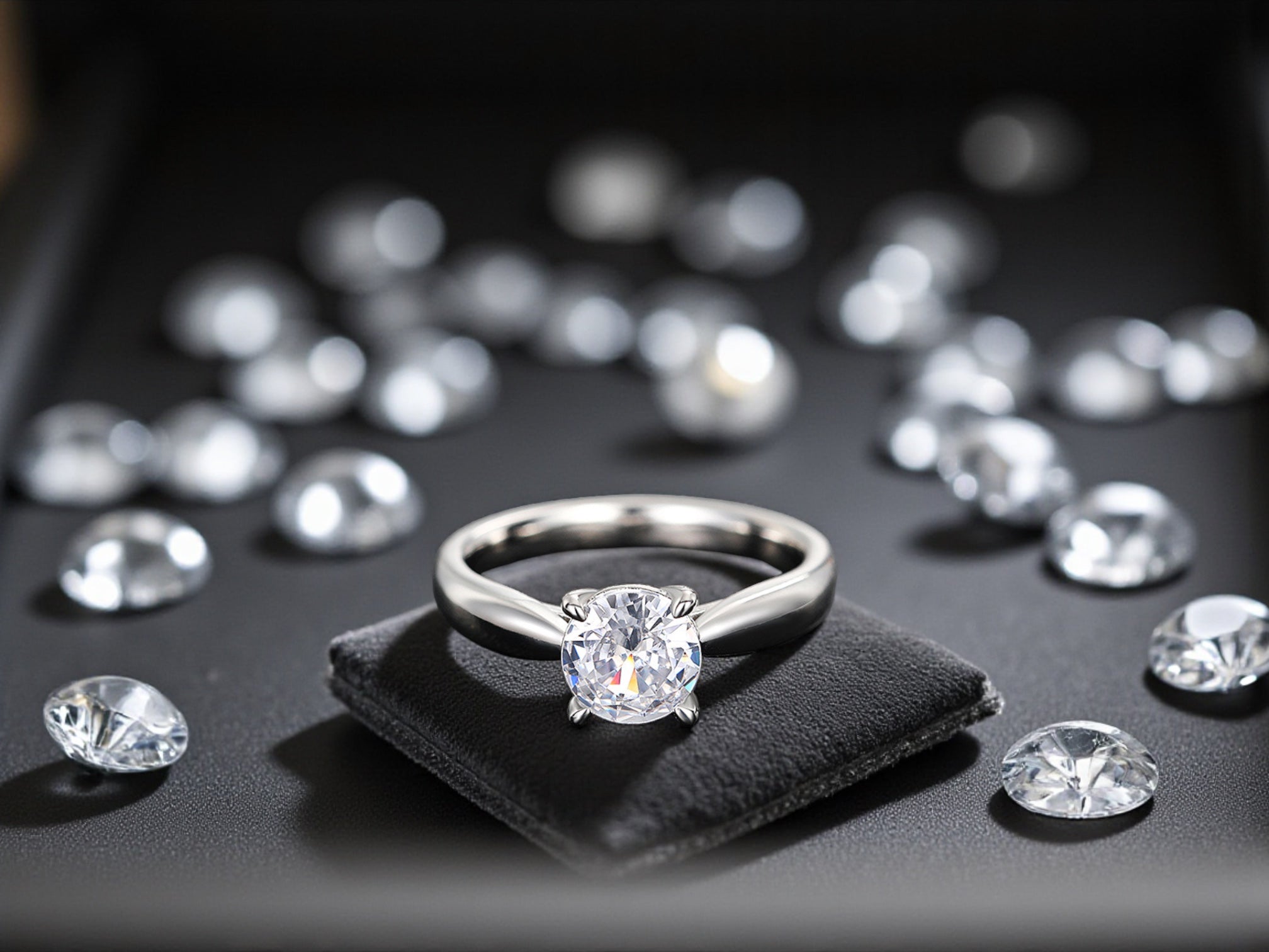 „Four Claw Ring“ in stilvollem Weißgold -Beauty Visions