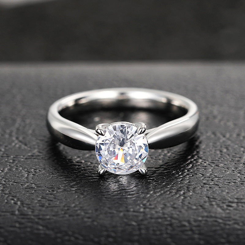 “Four Claw Ring” in stylish white gold -Beauty Visions
