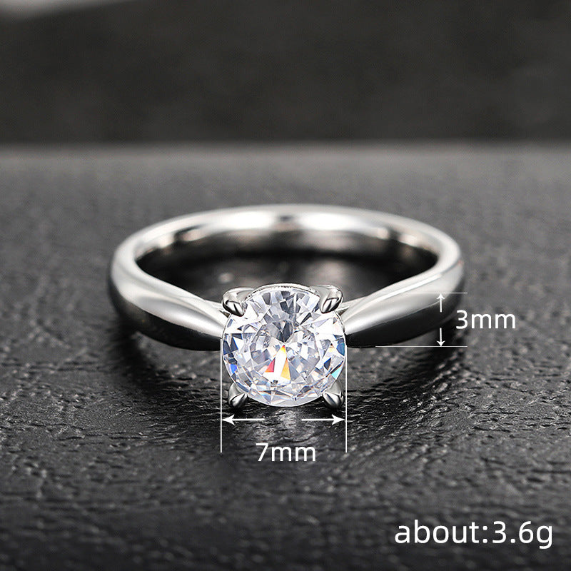 “Four Claw Ring” in stylish white gold -Beauty Visions