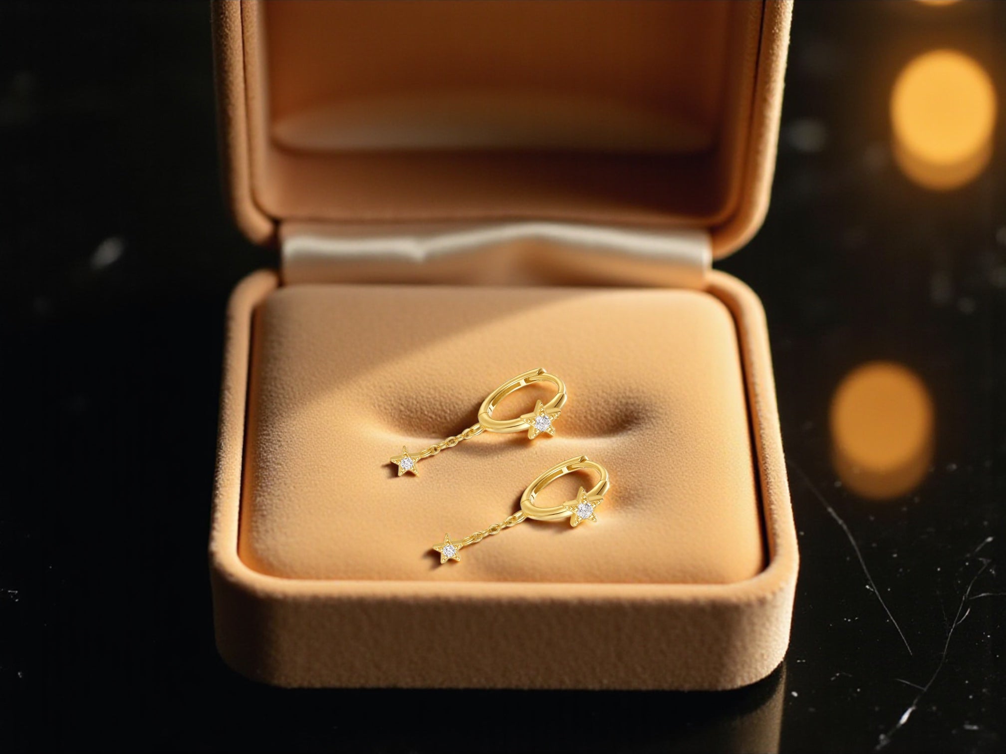 vergoldete S925 Sterling Silber/Gold Ohrringe Beauty Visions