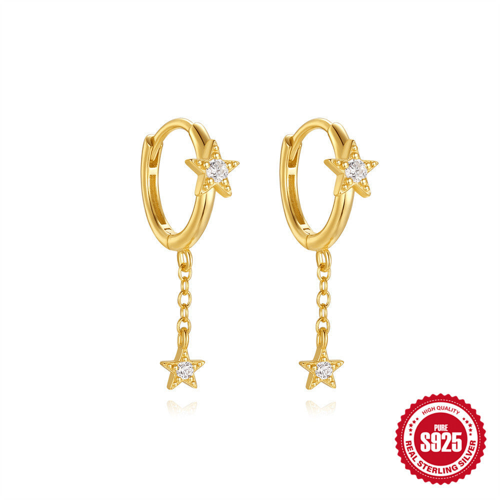 gold-plated S925 Sterling Silver/Gold Earrings Beauty Visions 