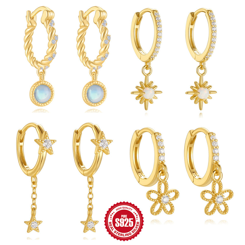 gold-plated S925 Sterling Silver/Gold Earrings Beauty Visions 