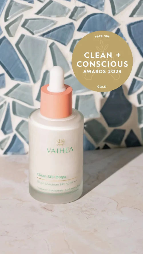 CLEAN SPF DROPS SPF 50 by Vaihea Skincare – Leichte Sonnenpflege mit Niacinamid & Squalan
