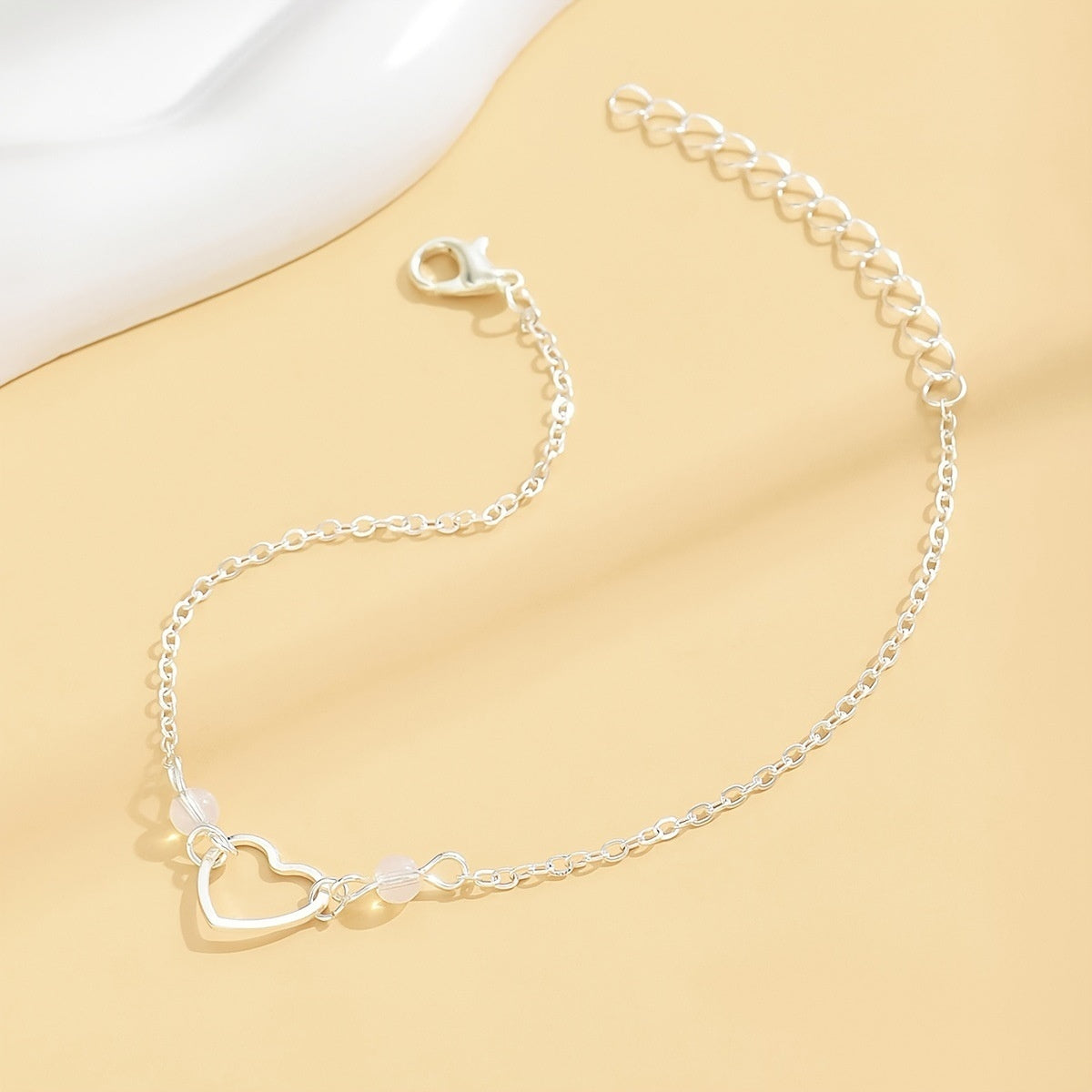 Verstellbares Herz-Fußkettchen – zarte Anklet in Gold/Silber, minimalistisch & sommerlich
