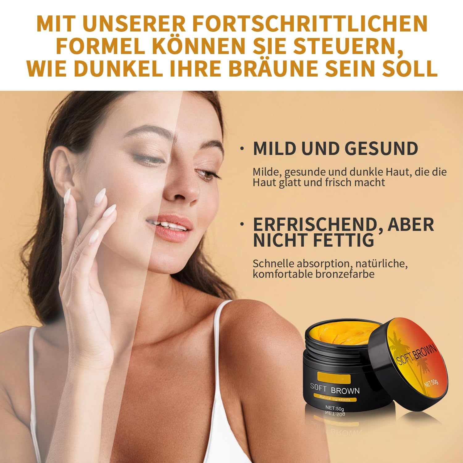 Suntanning Beauty Cream – Bräunungscreme für gleichmäßigen Teint | Intensive Pflege & natürliche Sommerbräune