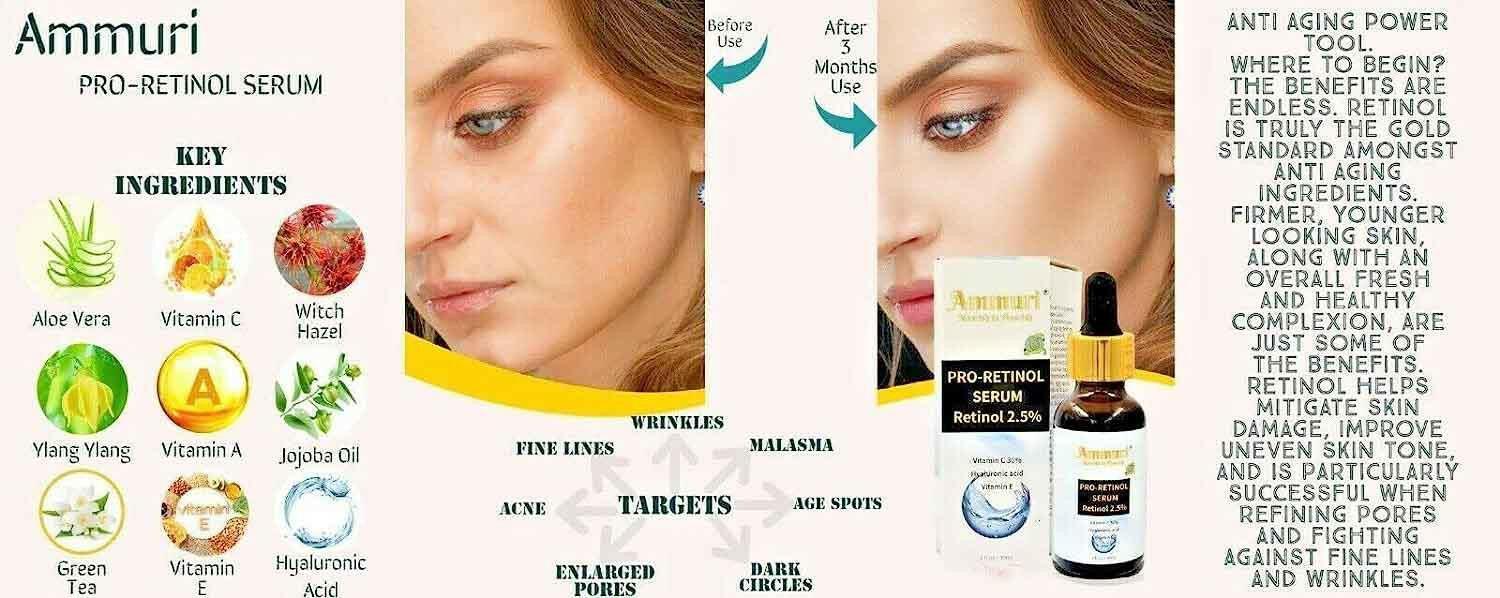 Sérum visage Ammuri 24K Gold – Soin anti-âge de luxe à l'éclat radieux (30 ml)