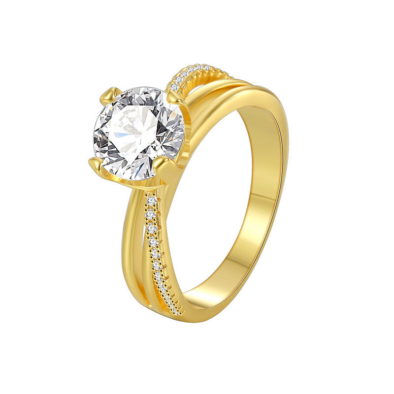Luxurious zirconia ring in minimalist style -Beauty visions