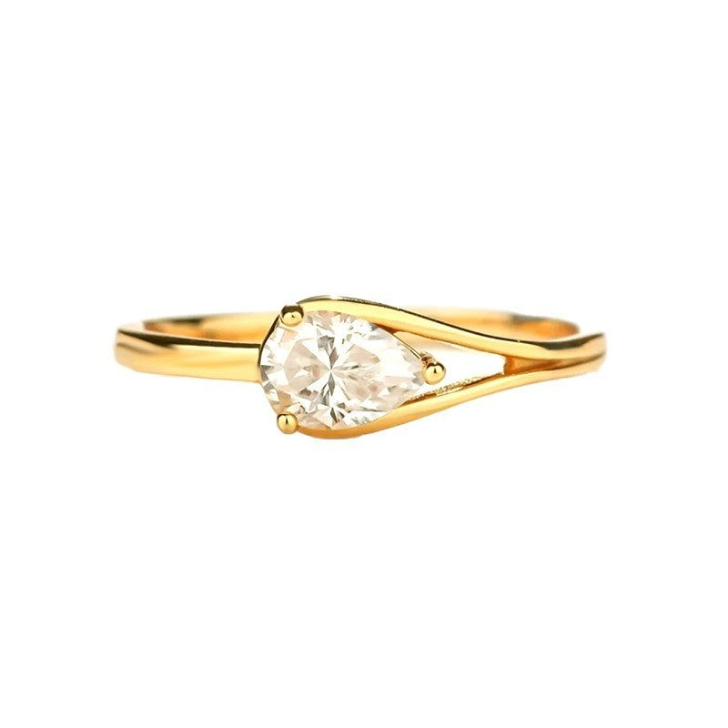 Zirconia Retro Open Ring Women 