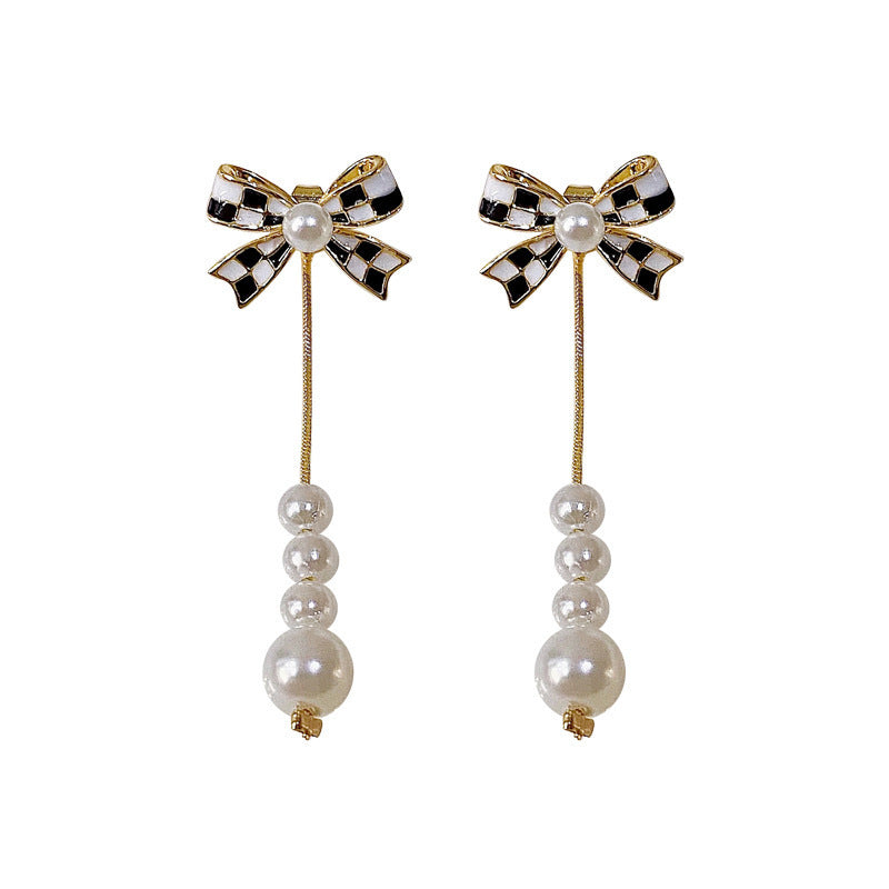 Women's New Pearl Bow Earrings by Beauty Visions