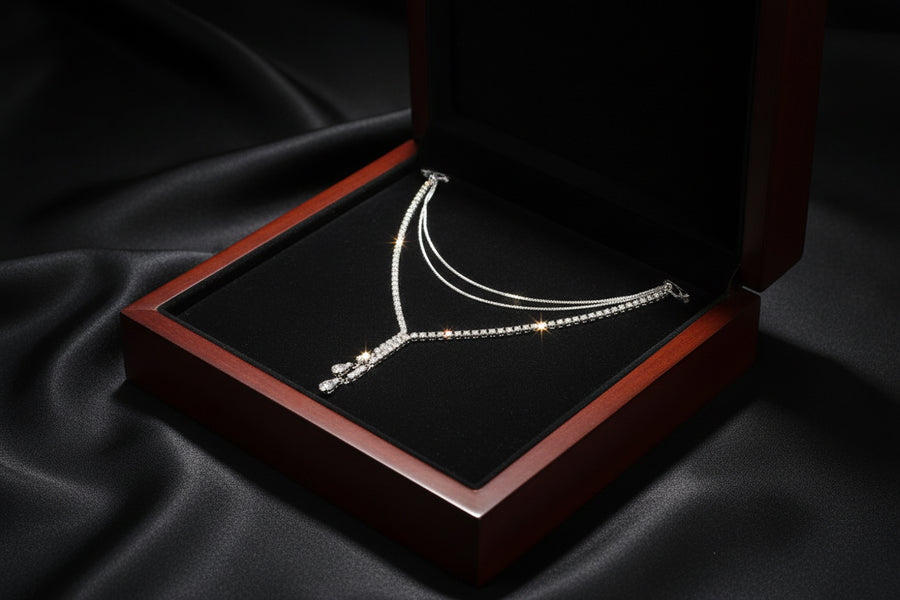 Multi-layer Back Chain – Elegante Rücken-Kette mit Strass für Braut- und Abendkleider