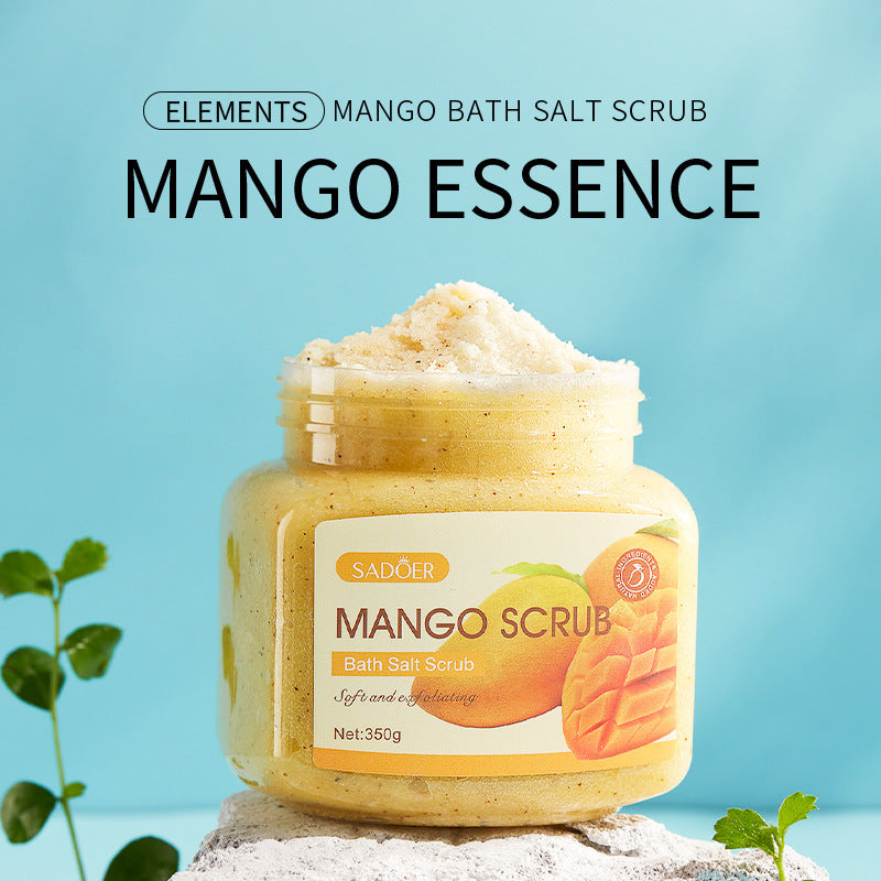 Fruchtiges Badesalz Peeling 350g – Körperpeeling mit Shea Butter, Mango & Blaubeere | Sanfte Hautpflege & Exfoliation