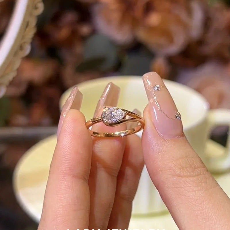 Zirconia Retro Open Ring Women 