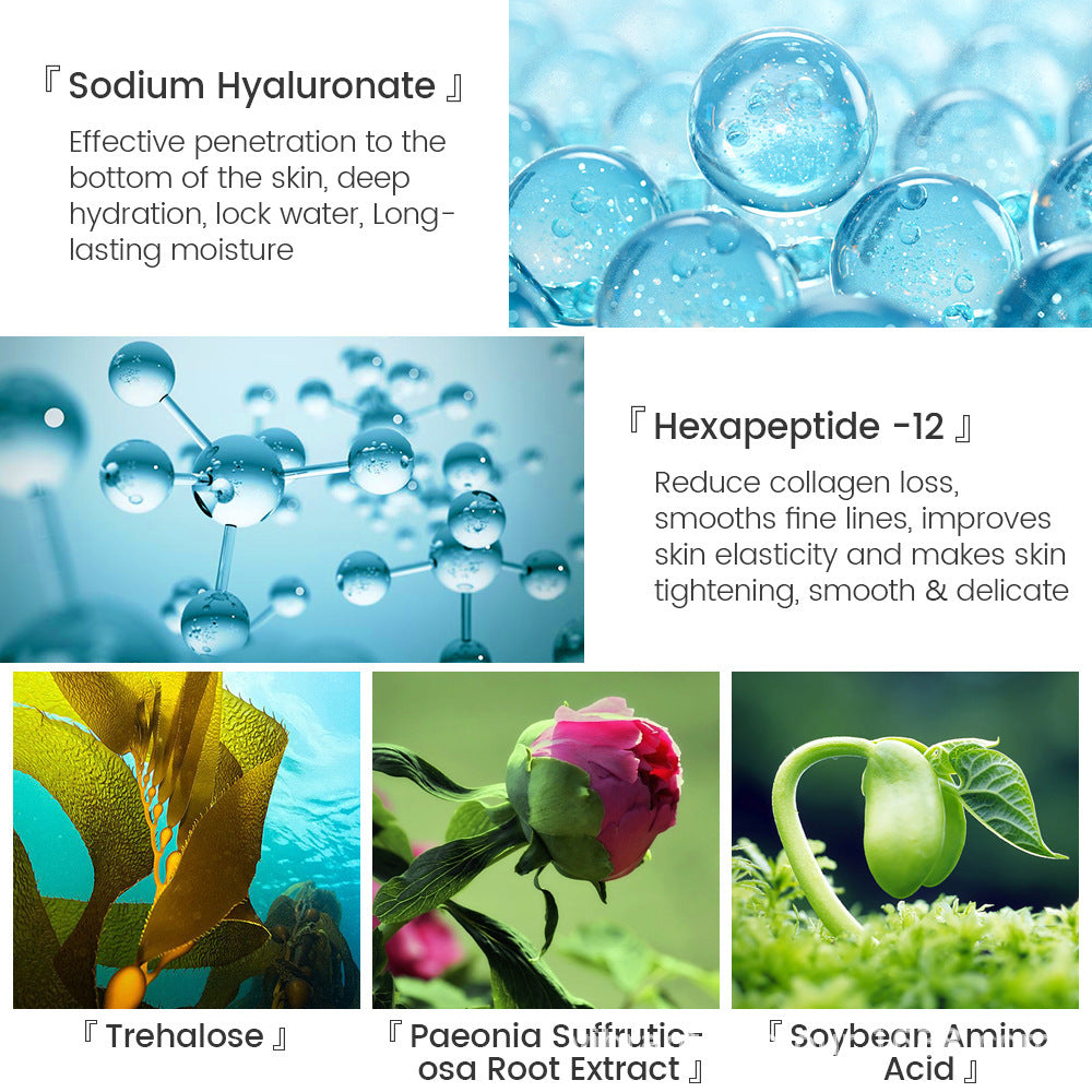 Sérum visage à l'acide hyaluronique – Soin anti-âge contre les rides, les pores dilatés et la peau sèche – Effet hydratant et raffermissant (15 ml)