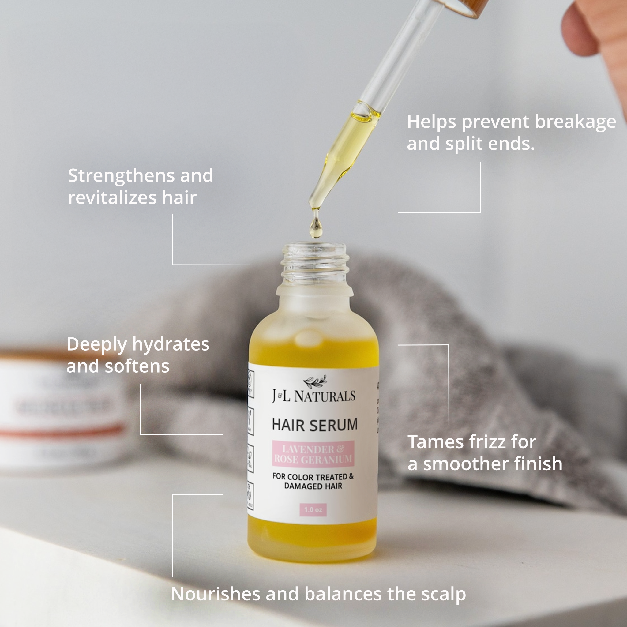 Premium Hair Serum 30 ml – Natural care for hair growth, moisture &amp; strength