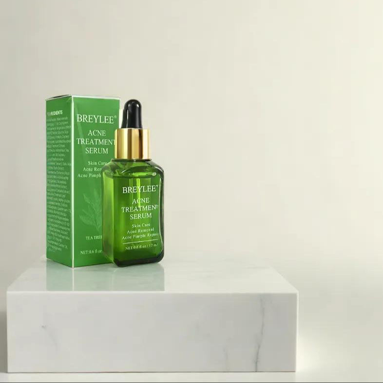 BREYLEE Anti-Akne Serum – Gesichtspflege gegen Akne & Pickel, mildert Aknenarben & Hautunreinheiten, mit Grüntee-Extrakt (30ml)