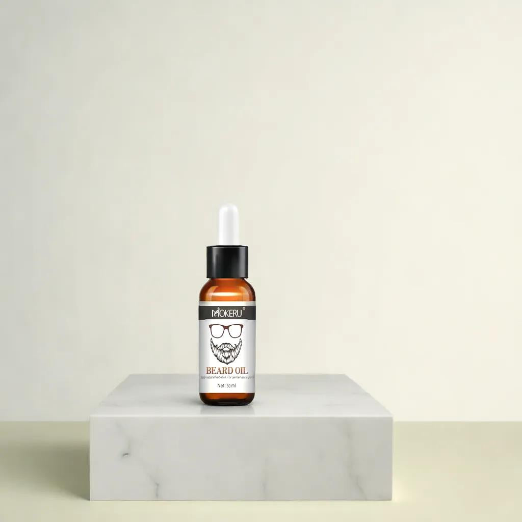 Organic Beard Growth Oil – Natürliches Bartöl mit Argan- & Jojobaöl für Bartwachstum & Pflege (30ml)