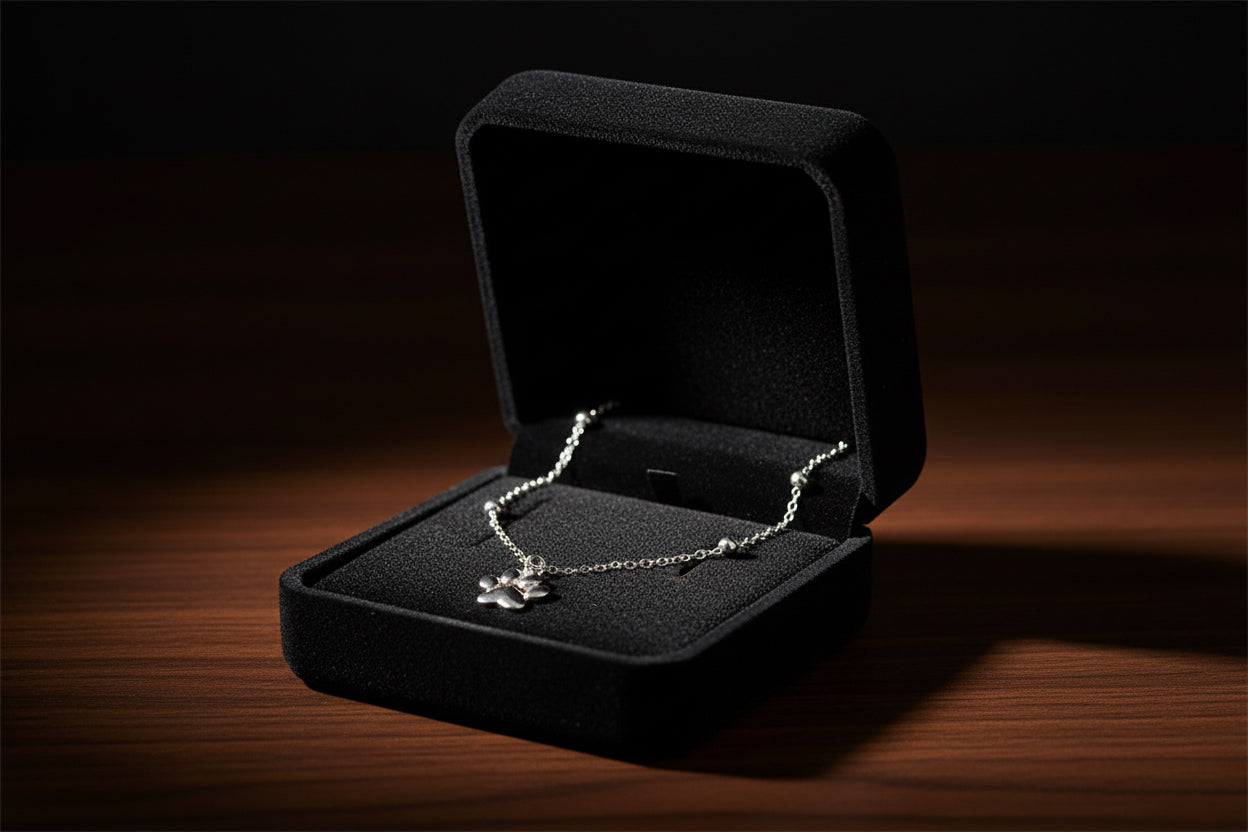 Stilvolle Fußkette für Tierliebhaberinnen